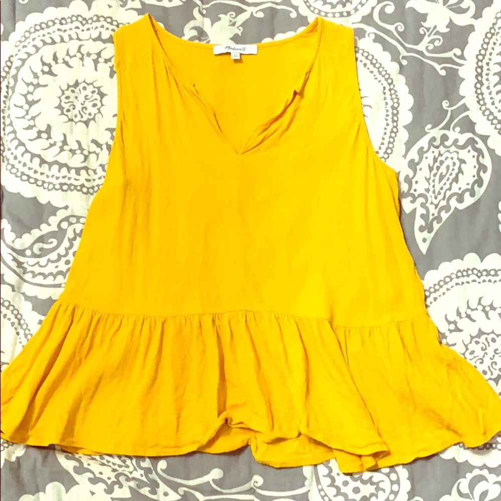Made well Mustard Yellow Peplum